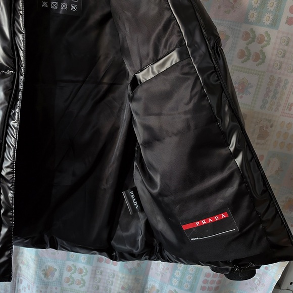 Prada Black Glossy Down Jacket - Picture 8 of 13